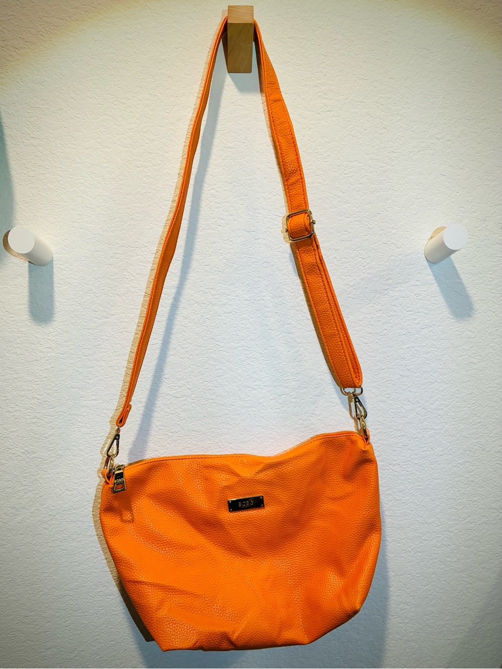 BCBG Orange Crossbody Bag with Adjustable Strap
